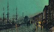 John Atkinson Grimshaw Shipping on the Clyde Sweden oil painting artist
